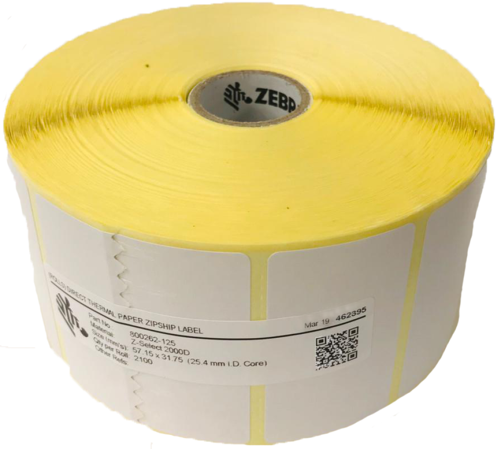 Zebra Direct terminal etiket removable 57,15 x31,75mm